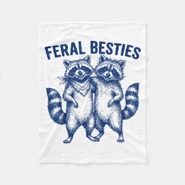 Ssum Feral Ies Matching Friend Twinning Funny Bff  Fleece Blanket (Front)