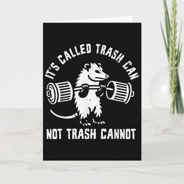 Ssum Ossum Trash Can Trash Cannot Funny Joke Ossum Card (Front)