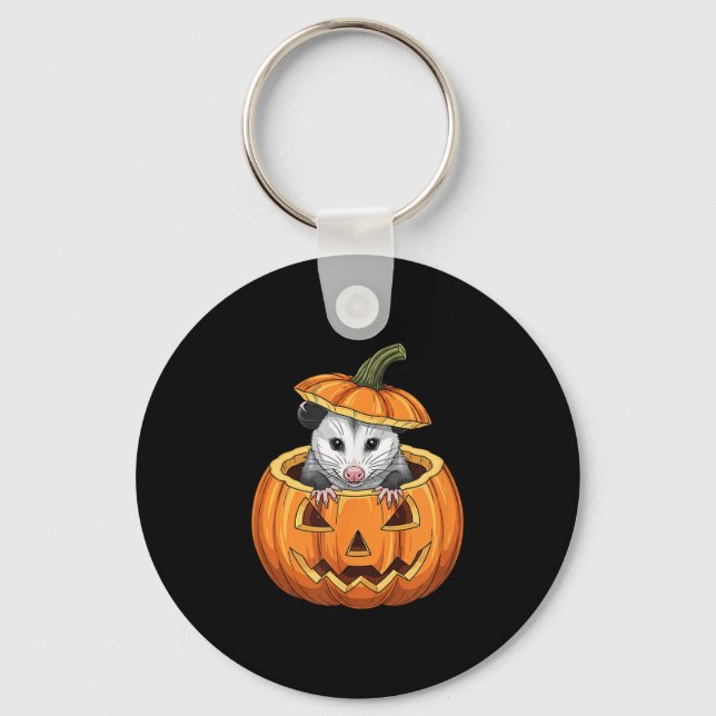 Ssum Pumpkin - Funny Halloween  Key Ring (Front)