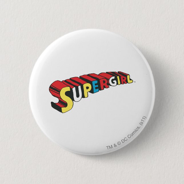 SSupergirl Colourful  Logo 6 Cm Round Badge (Front)