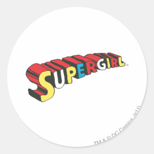 SSupergirl Colourful  Logo Classic Round Sticker