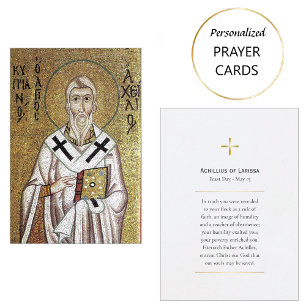 St. Achillius of Larissa Orthodox Prayer Card