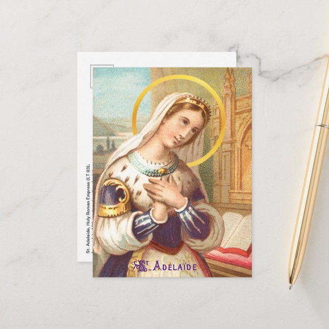 St. Adelaide, Holy Roman Empress (LT 03) Postcard (Front/Back In Situ)