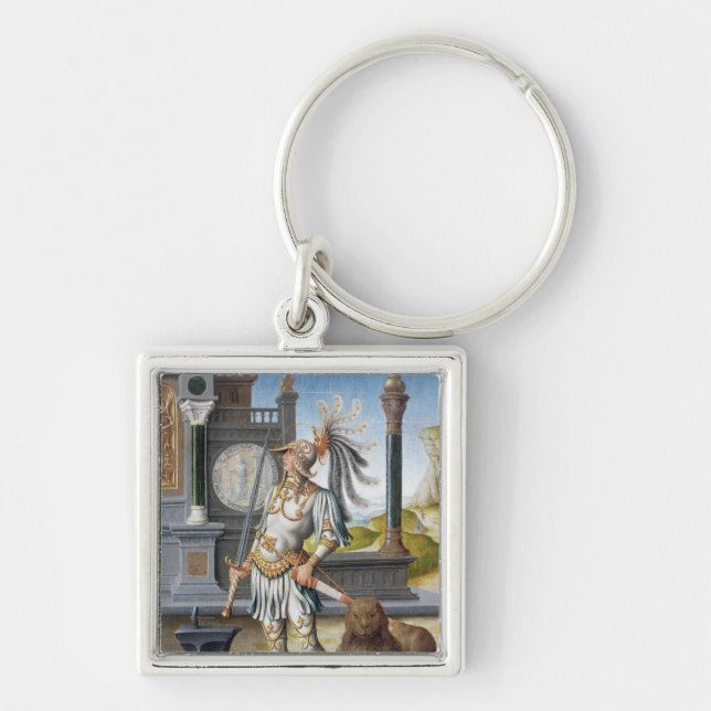 St. Adrian in Armour in an Open Landscape Key Ring (Front)