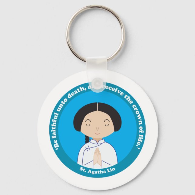 St. Agatha Lin Key Ring (Front)