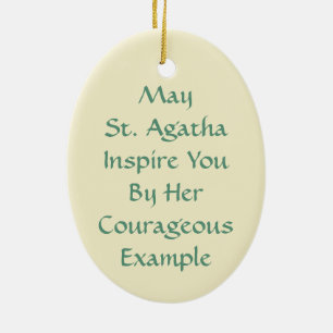 St. Agatha (M 003) Ceramic Tree Decoration