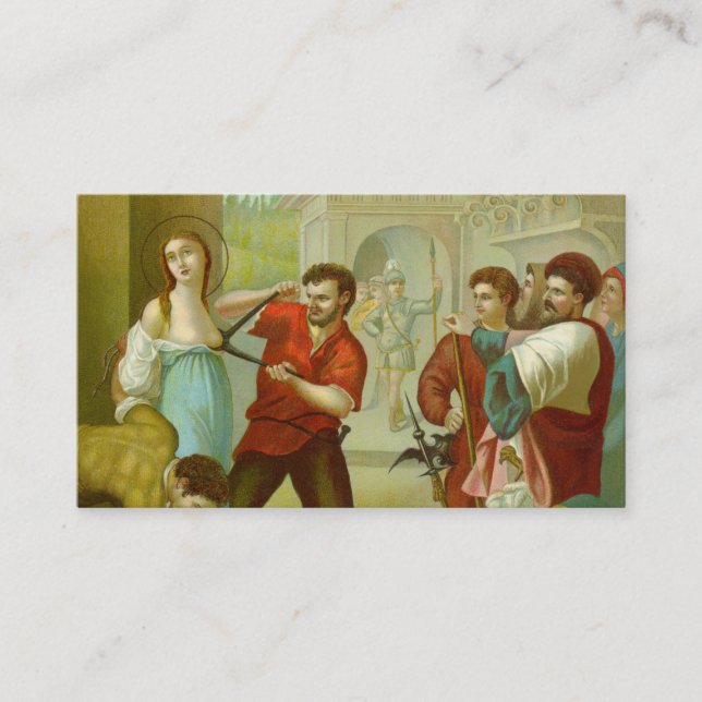 St. Agatha (M 003) FB Standard Business Card (Front)