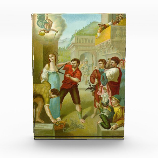 St. Agatha (M 003) Paperweight or Photo Block (Front)