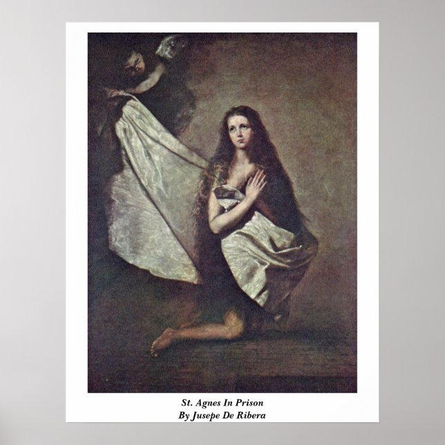 St. Agnes In Prison By Jusepe De Ribera Poster (Front)