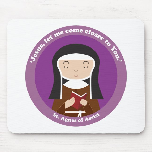 St. Agnes of Assisi Mouse Mat (Front)