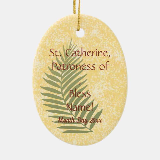 St. Agnes of Rome (BC 01) Ceramic Tree Decoration (Back)