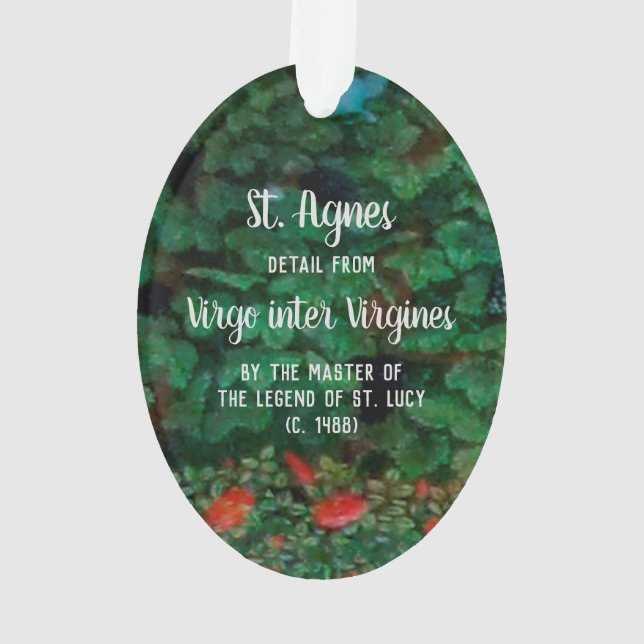 St. Agnes of Rome (detail; M 070) Acrylic Ornament (Back)