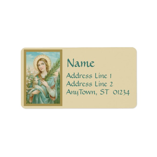 St. Agnes of Rome (MH 01) Label (Front)