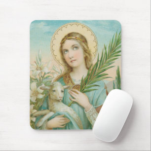 St. Agnes of Rome (MH 01) Mouse Mat