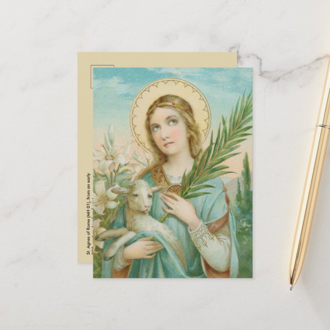 St. Agnes of Rome (MH 01) Postcard (Front/Back In Situ)