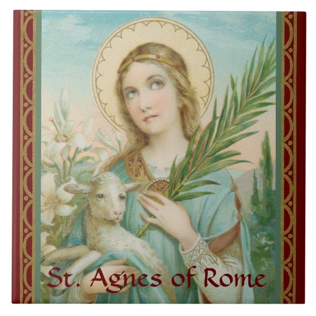 St. Agnes of Rome (MH 01) Tile (Front)