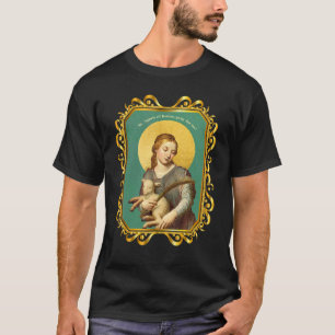St Agnes of Rome Prayer Card Vintage Catholic Sain T-Shirt