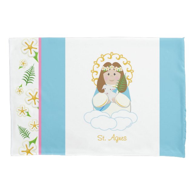 St. Agnes Pillowcase (Front)