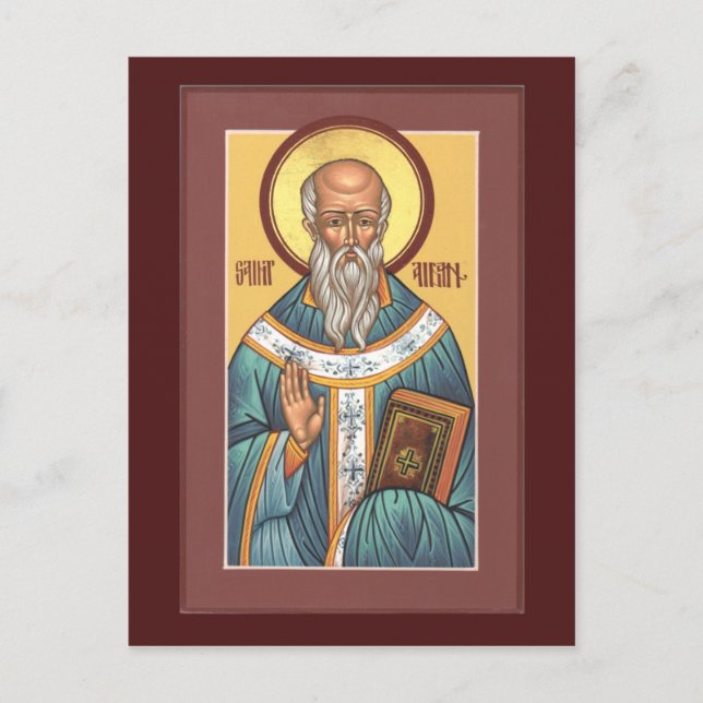 St. Aidan of Lindisfarne Prayer Card (Front)