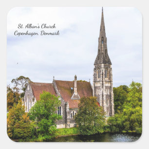 St. Alban's Church, Copenhagen Square Sticker