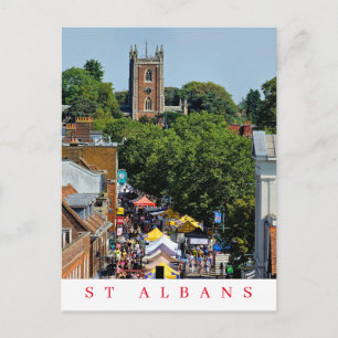St Albans market view postcard