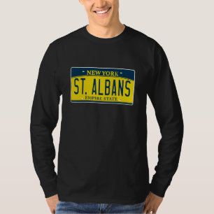 St Albans Queens NY New York Neighborhood License  T-Shirt
