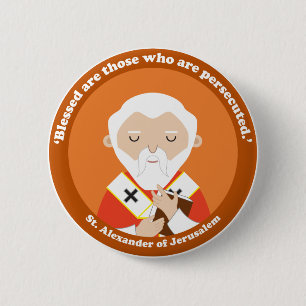 St. Alexander of Jerusalem 6 Cm Round Badge