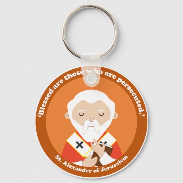 St. Alexander of Jerusalem Key Ring (Front)