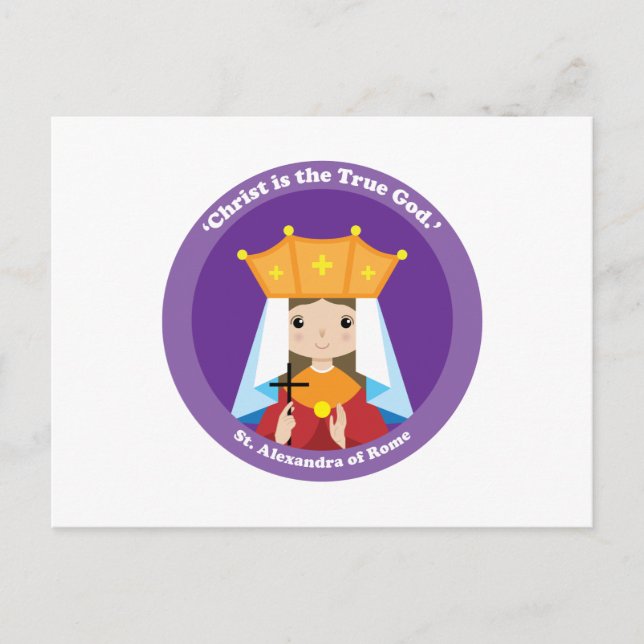 St. Alexandra of Rome Postcard (Front)