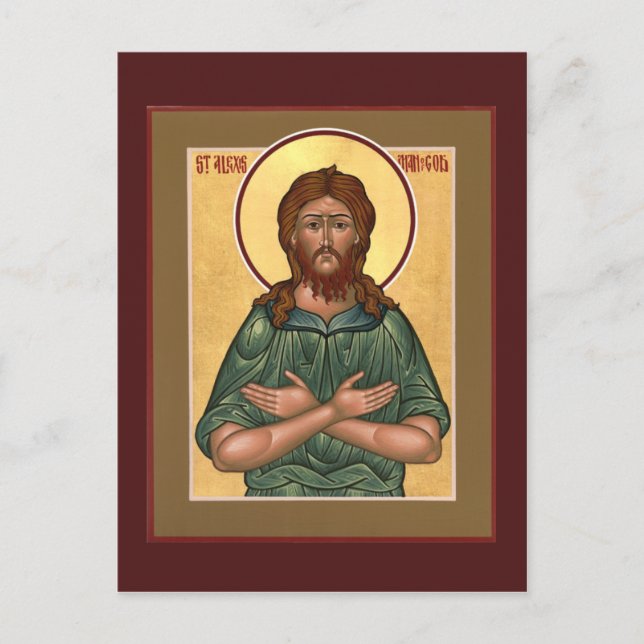 St. Alexis Man of God Prayer Card (Front)