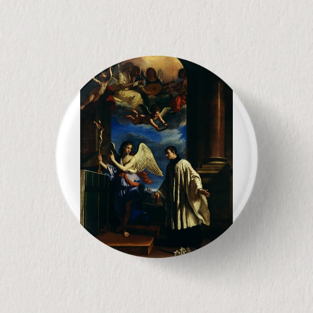 St. Aloysius Gonzaga Patron of Scholars Fine Art 3 Cm Round Badge (Front)