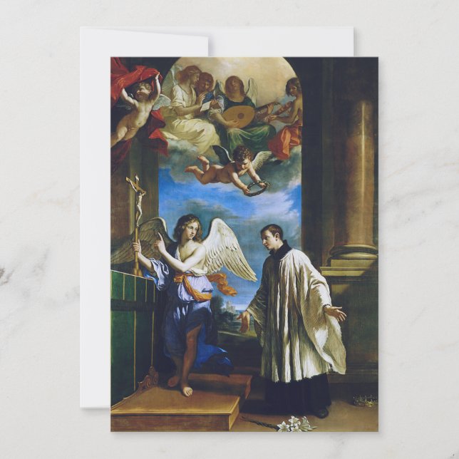 St. Aloysius Gonzaga Patron of Scholars Fine Art Holiday Card (Front)