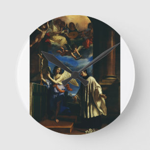 St. Aloysius Gonzaga Patron of Scholars Fine Art Round Clock