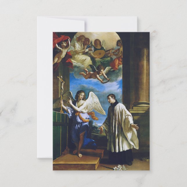 St. Aloysius Gonzaga Patron of Scholars Fine Art Thank You Card (Front)