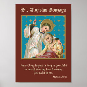 St. Aloysius & Plague Victim (M 006) Poster