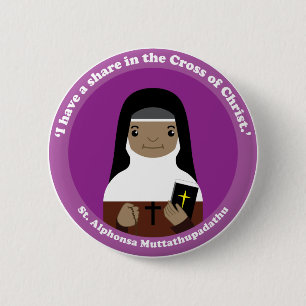 St. Alphonsa Muttathupadathu 6 Cm Round Badge