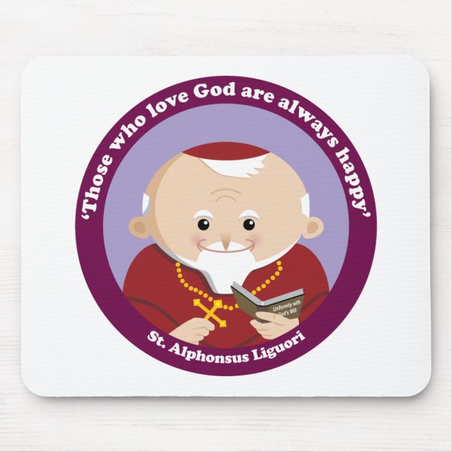 St Alphonsus Liguori Mouse Mat (Front)