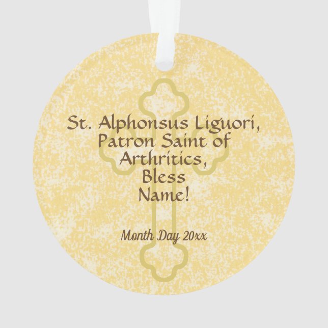 St. Alphonsus Liguori (SNV 02) (Round) Ornament (Back)