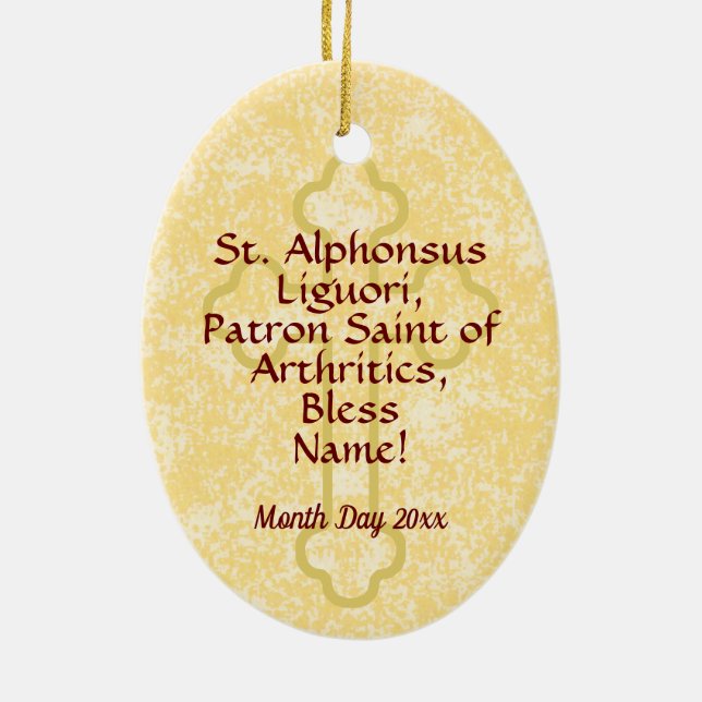 St. Alphonsus Liguori (VVP 005) Ceramic Tree Decoration (Back)