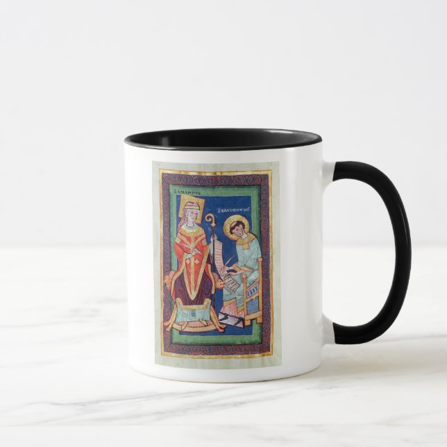 St. Amand returning a scroll to St. Baudemond Mug (Right)