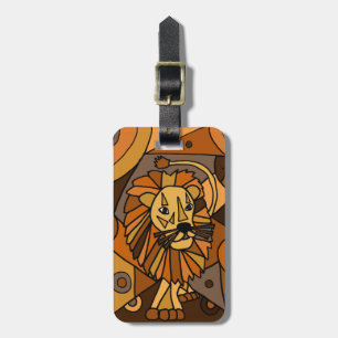 ST- Amazing Lion Abstract Art Design Luggage Tag