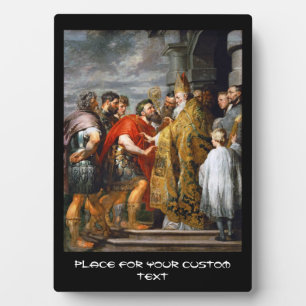 St. Ambrose and Emperor Theodosius Paul Rubens Plaque