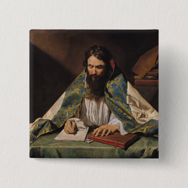 St. Ambrose , c.1633-39 15 Cm Square Badge (Front)
