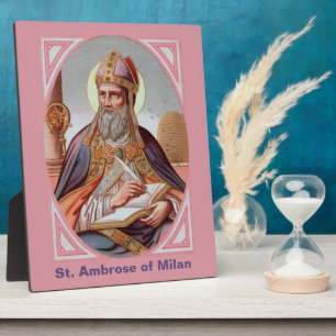 St. Ambrose of Milan (BEN 001) 8"x10" Plaque