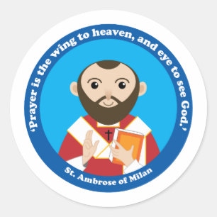 St. Ambrose of Milan Classic Round Sticker