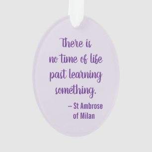 St. Ambrose of Milan (Frameless) Oval Acrylic Ornament