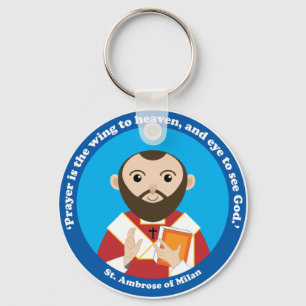 St. Ambrose of Milan Key Ring