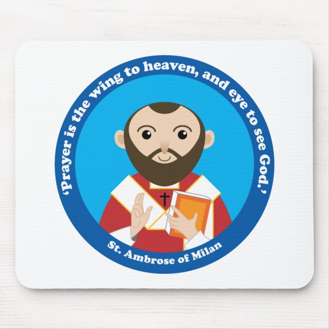 St. Ambrose of Milan Mouse Mat (Front)