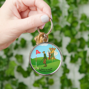 St. Andrew and Dapper Male Golfer Key Ring