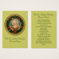 St Andrew Christmas Novena Prayer Card